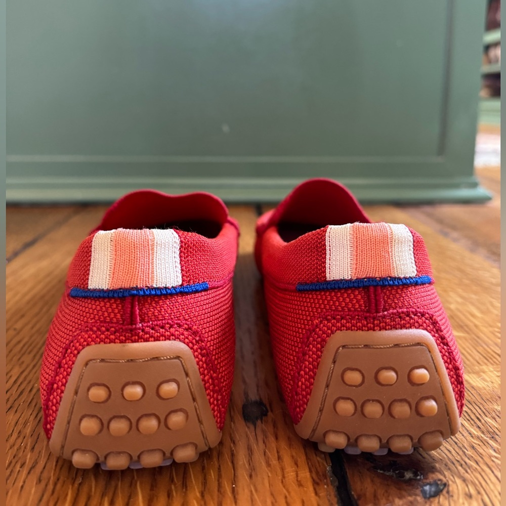 Rothy’s red-clementine driver loafer. 7.5